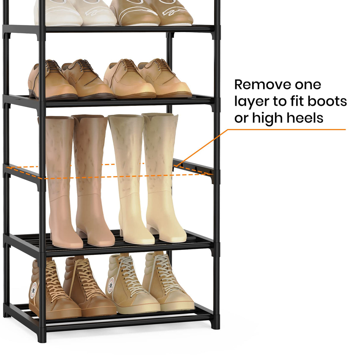WEXCISE durable finish guards against wear in busy entryways and closets.