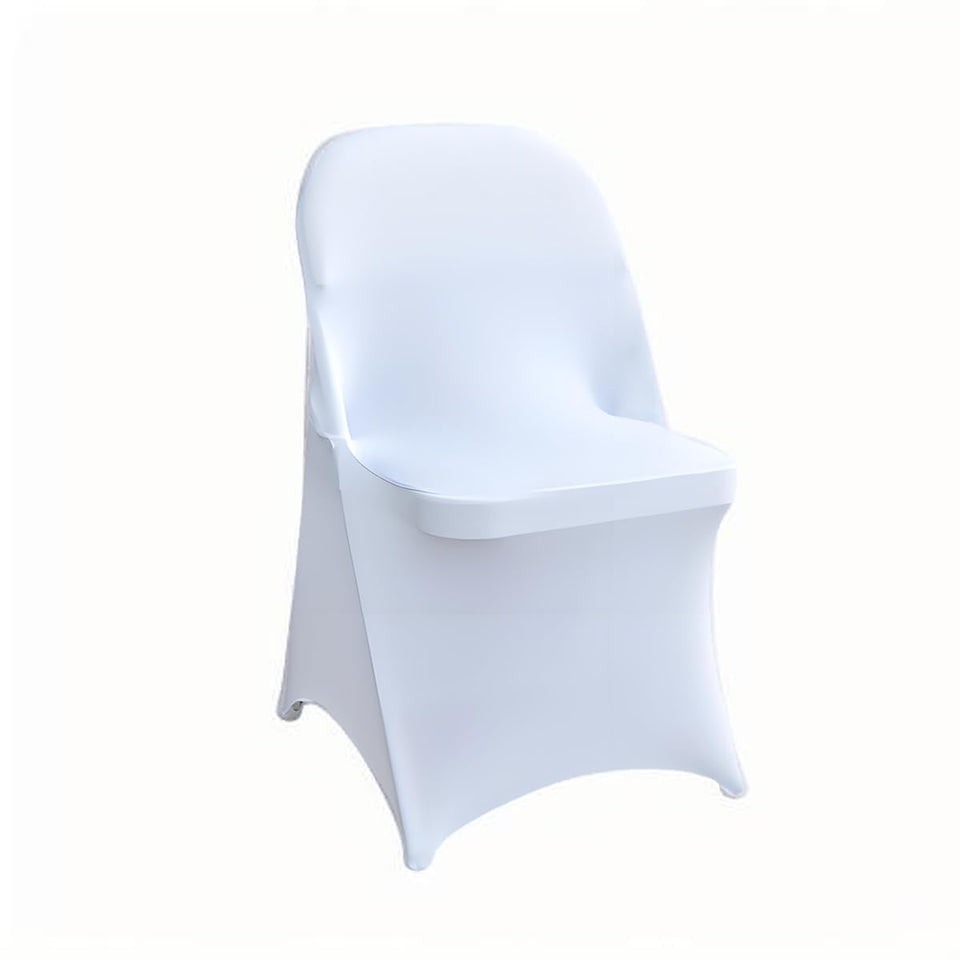 Wexninaz white folding chair cover fits standard chairs with wrinkle-free finish