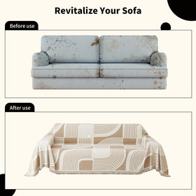 WEYOND Boho couch cover outdoors-ready setup for camping or picnics.