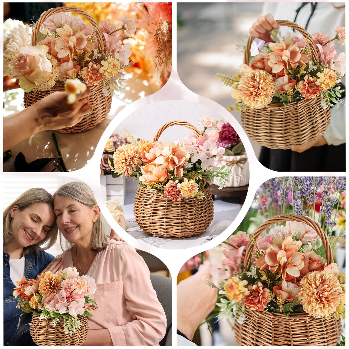 Weysat durable flower basket for events and gifts