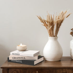 Weysat decorative books in neutral colors suit modern interiors without overpowering decor