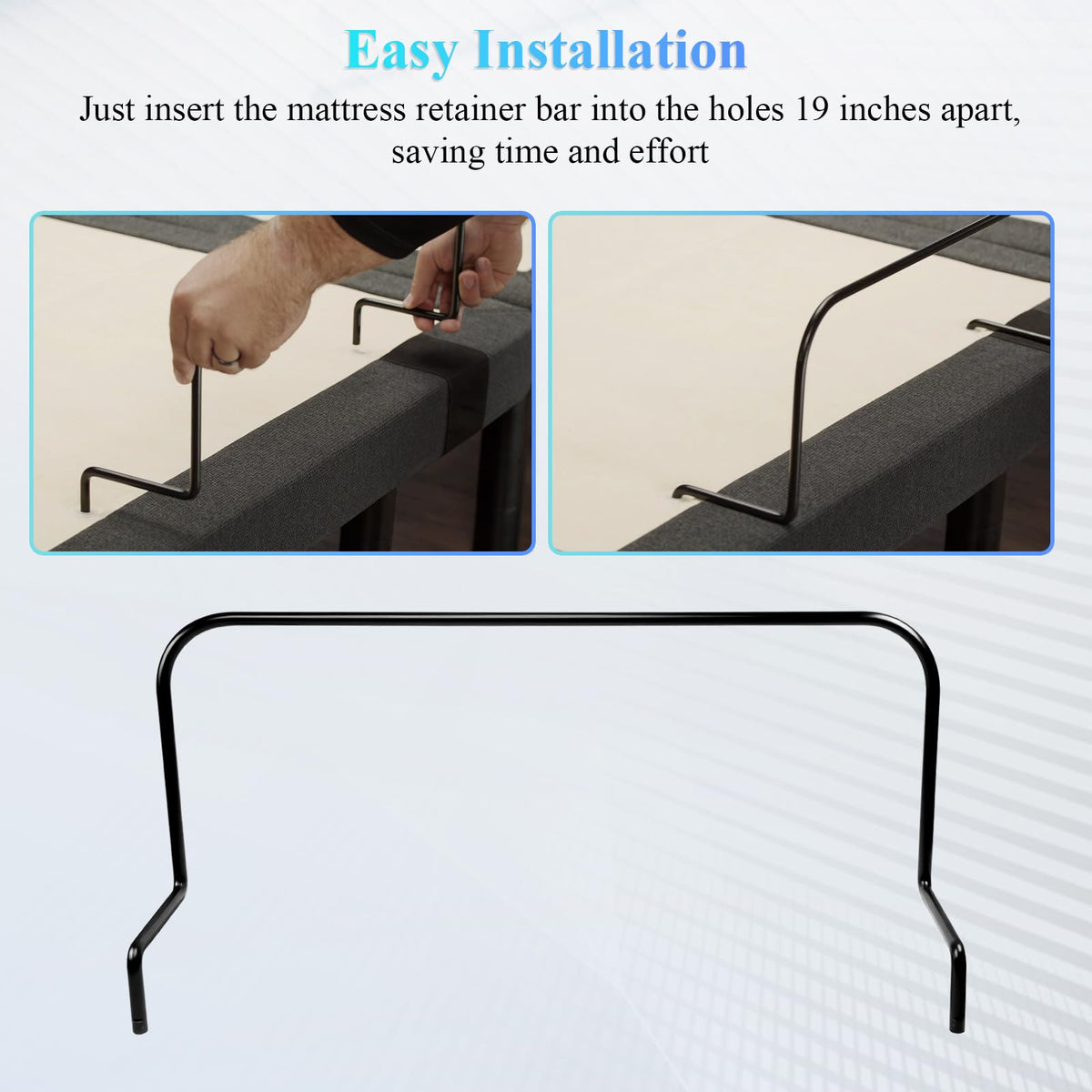 WFCYX across-mattress bar supports without lifting the adjustable bed.