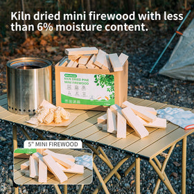 WFLUOLUO barkless kindling logs reduce sap and smoke