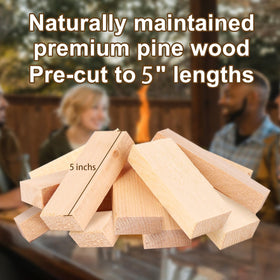 WFLUOLUO kiln dried pine logs for cleaner burn and longer heat
