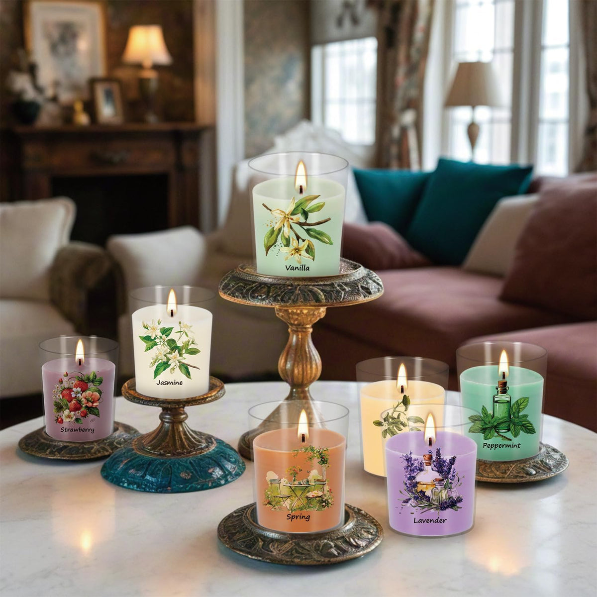 Wfmolcand gardenia jar candle delivers soft floral notes in a tranquil setting.
