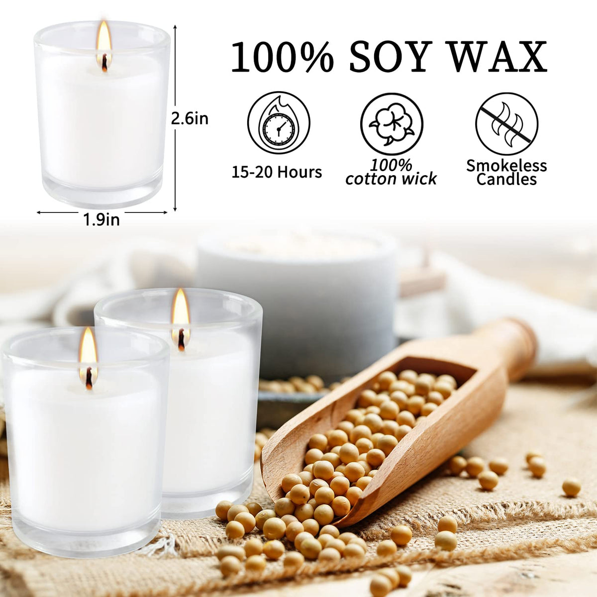 Wfmolcand emergency lighting votives provide steady warmth during outages.