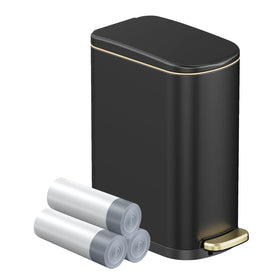 WFRWFR bathroom trash can with soft-close lid keeps the space quiet and tidy.