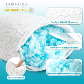 WGAKCED pillow ice silk side image highlights rapid cooling for hot sleepers