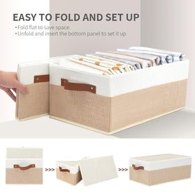 WGGWE easy-carry storage bin ready for closet or pantry use