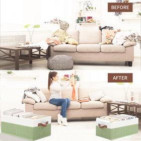 WGGWE foldable closet bin, space-saving and easy to store when not in use.