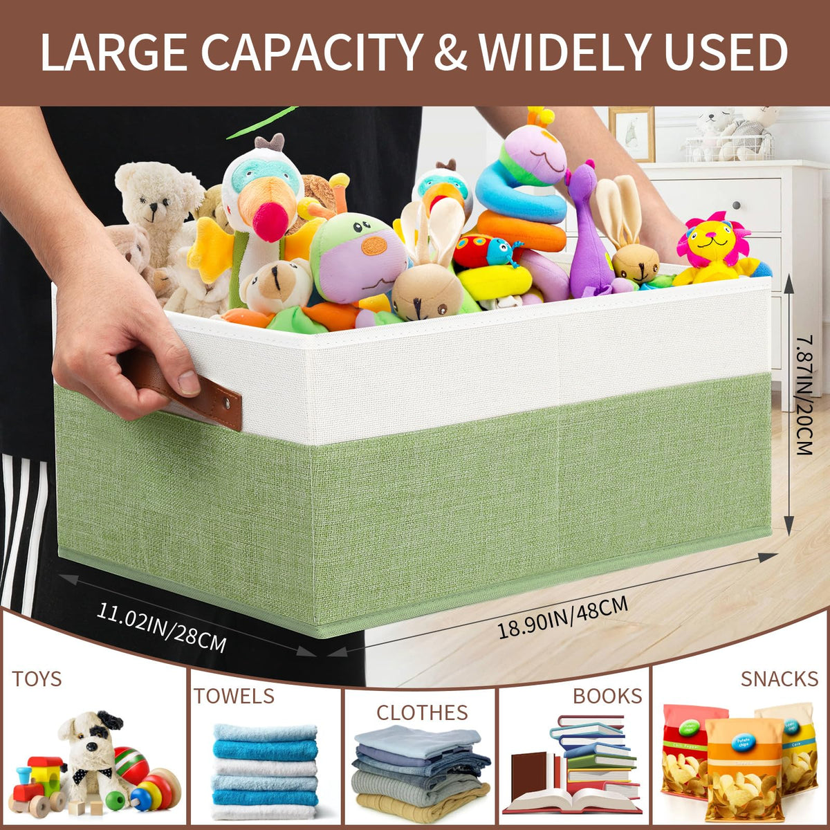 WGGWE leather-handles close-up, durable and easy to carry.