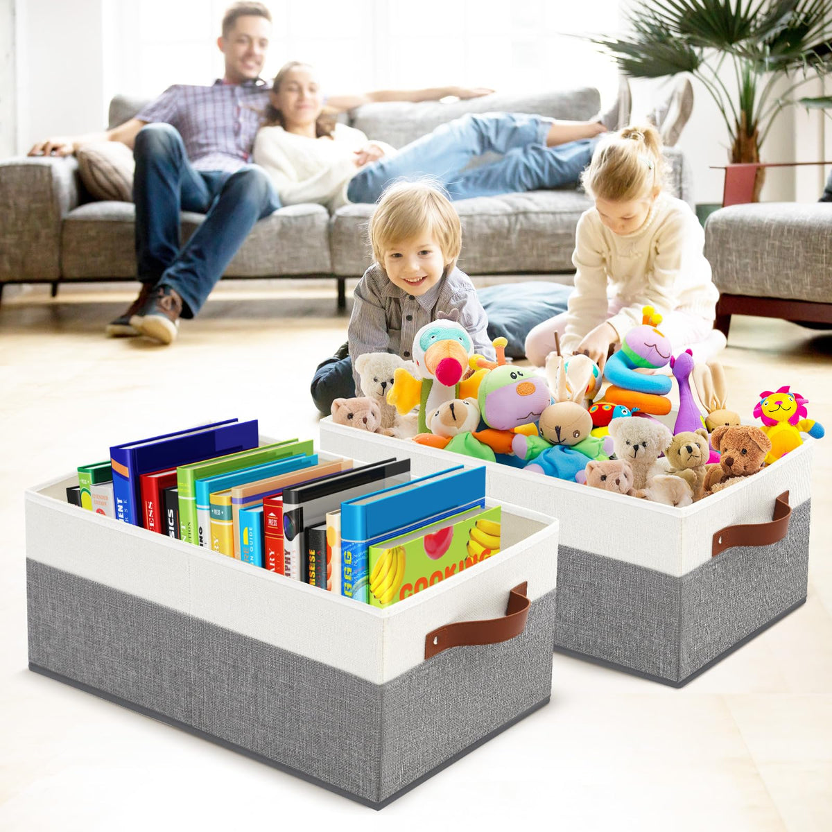 WGGWE versatile bins for clothes, towels, books, and toys