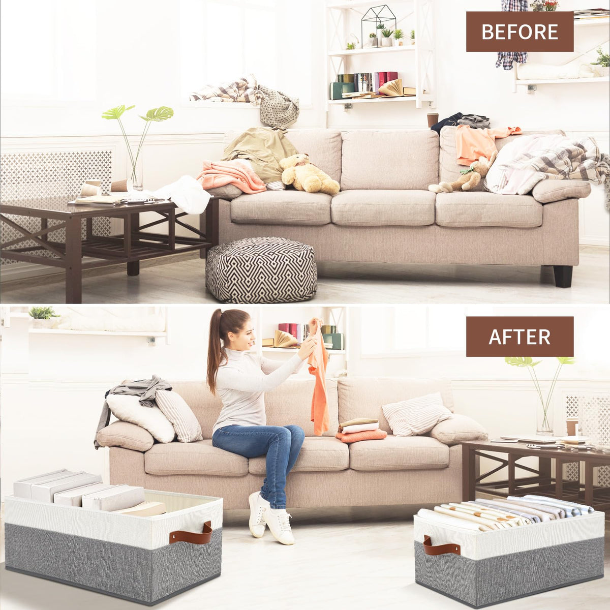 WGGWE shelf-ready bins enhance bedroom organization