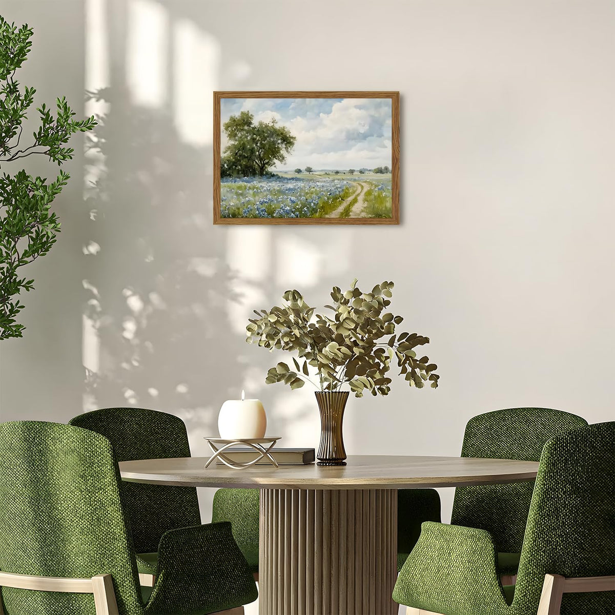 WGTUWY rustic countryside print pairs with modern or vintage schemes