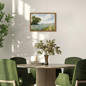 WGTUWY rustic countryside print pairs with modern or vintage schemes