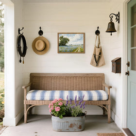 WGTUWY ready-to-hang canvas brings rustic charm to bedrooms and hallways