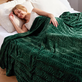 Whale Flotilla king-size blanket pattern detail for decorative bedding