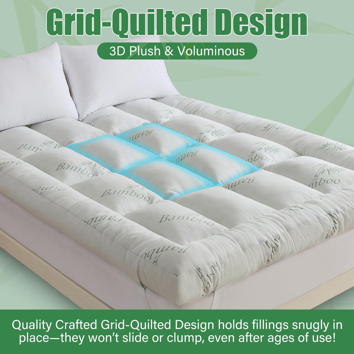 WhatsBedding 5-inch topper adds support while maintaining comfort for multiple sleep positions.