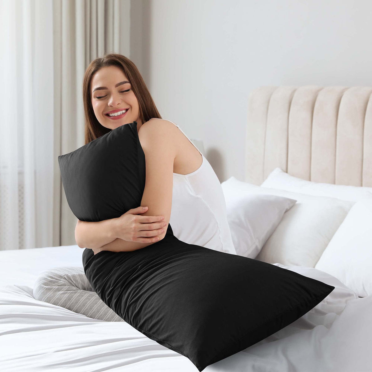 WhatsBedding shredded memory foam interior highlights adjustable loft and contouring