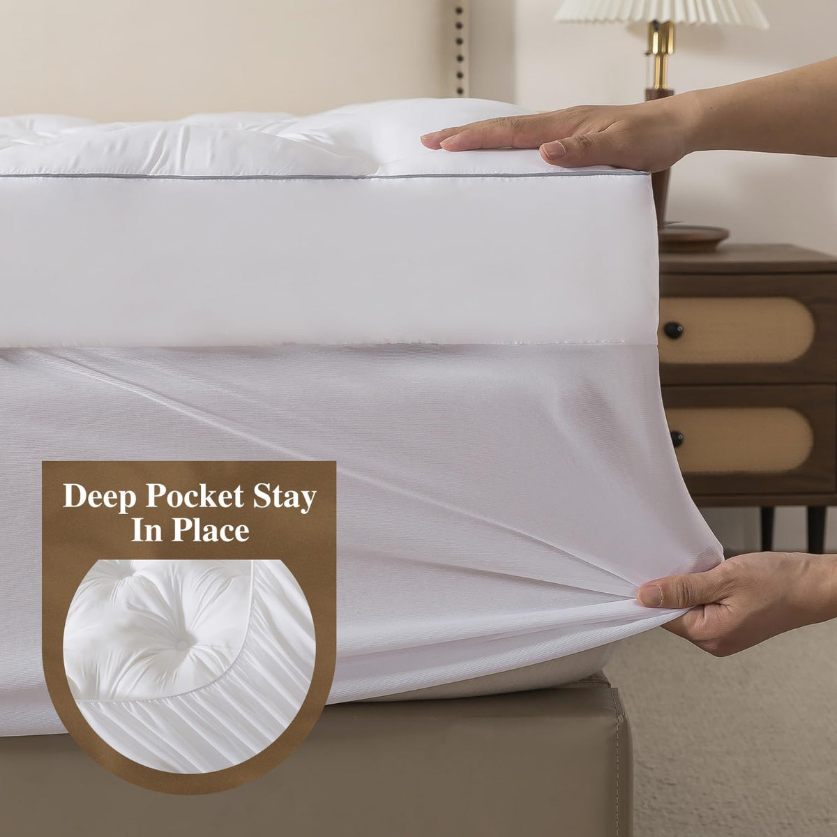 WhatsBedding breathable surface promotes airflow for cooler nights.