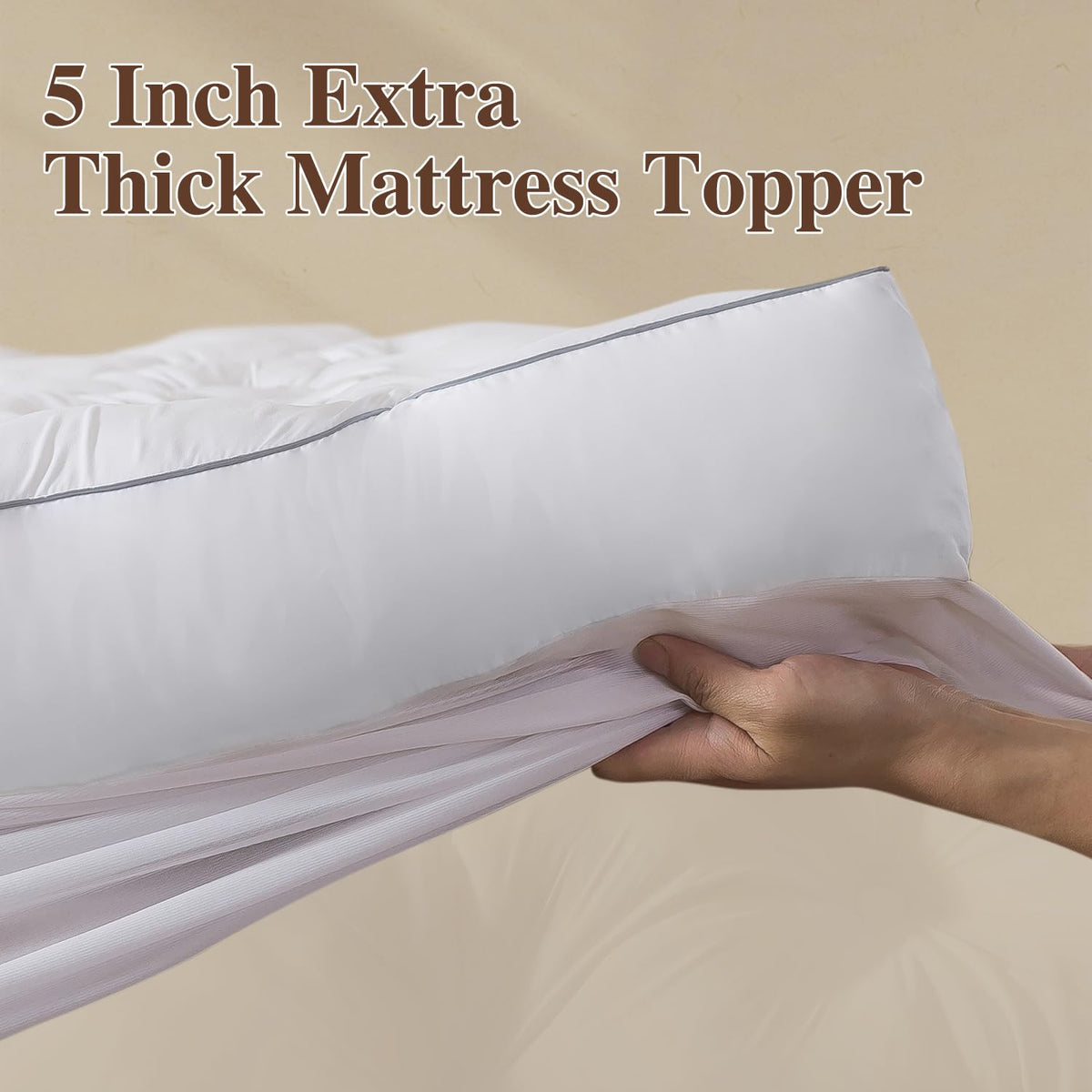 WhatsBedding circle-quilted design maintains even fill for consistent support.