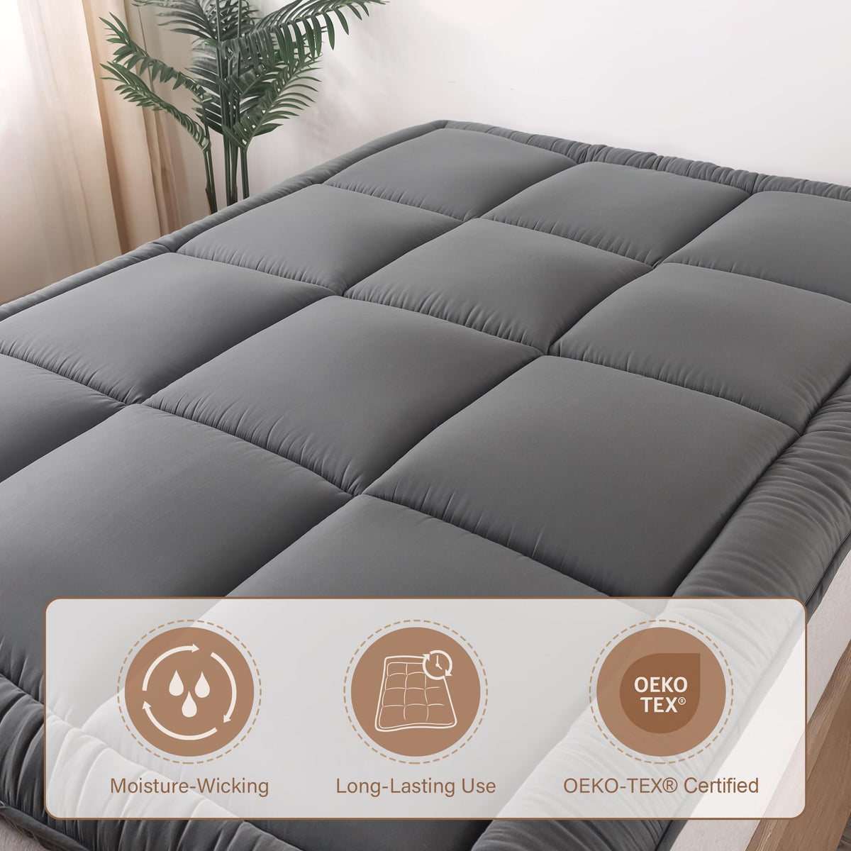WhatsBedding compact storage foldable design fits cabinets and car trunks.