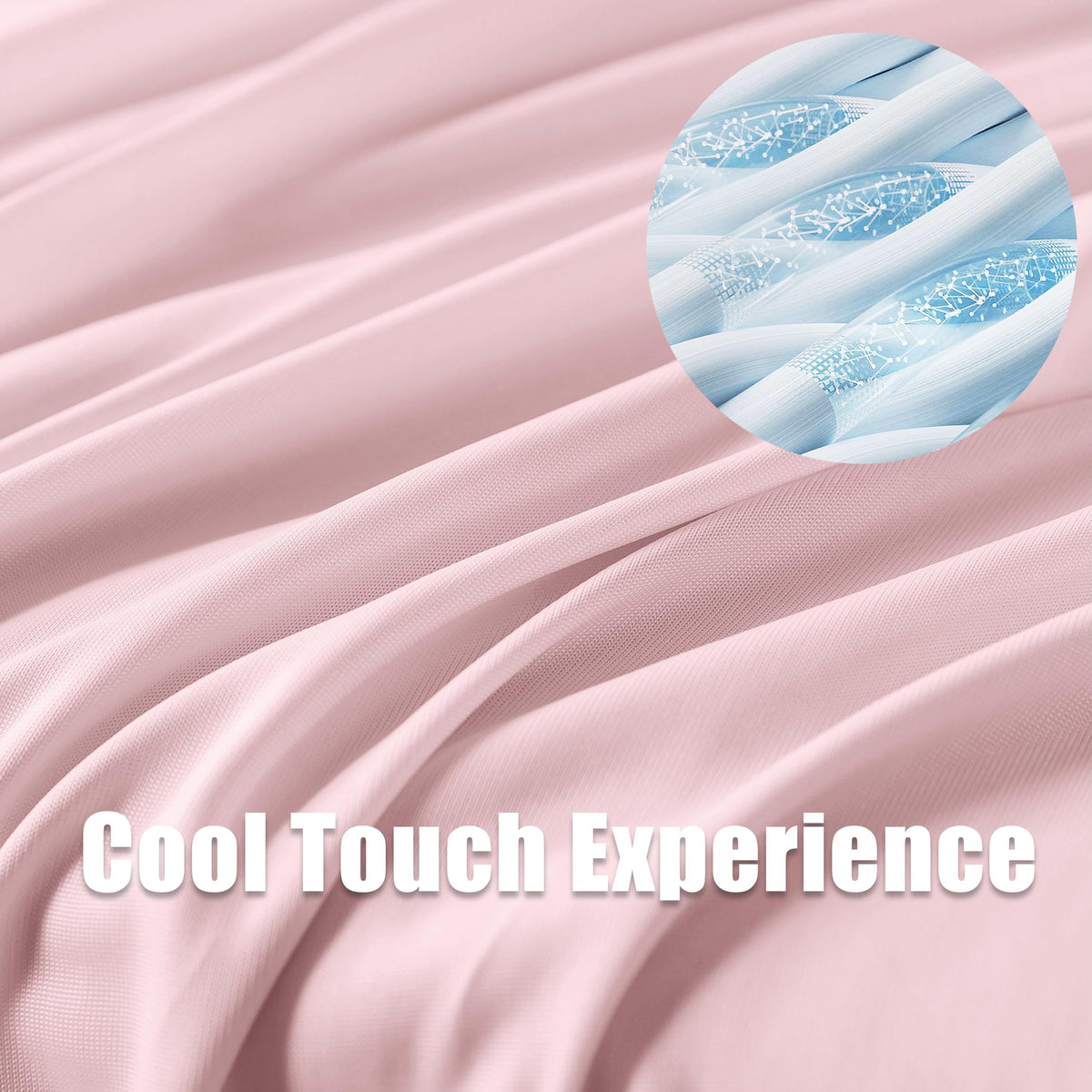 WhatsBedding cooling cover texture enables breathable airflow for all night relief.