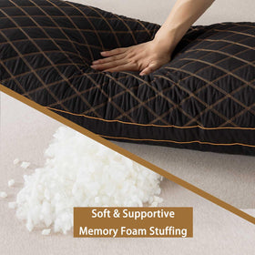 WhatsBedding diamond-quilted-cover soft stays cool and dust-repelling for sensitive sleepers.