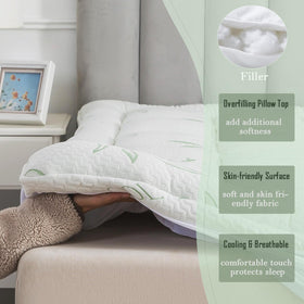 WhatsBedding easy-fit topper stays in place without sliding during sleep.
