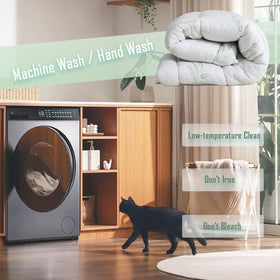 WhatsBedding 7D spiral fiber filling provides gentle contouring and loft.