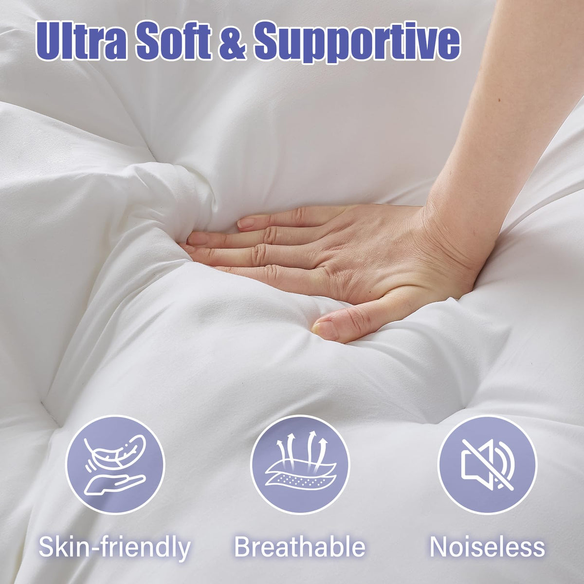 WhatsBedding gel memory foam core highlights cooling support for restful sleep