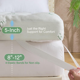 WhatsBedding grid quilting secures foam for durability and neat appearance.