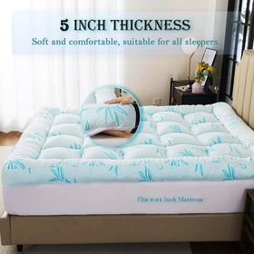 WhatsBedding machine-washable topper cleans easily for a hygienic sleep surface.