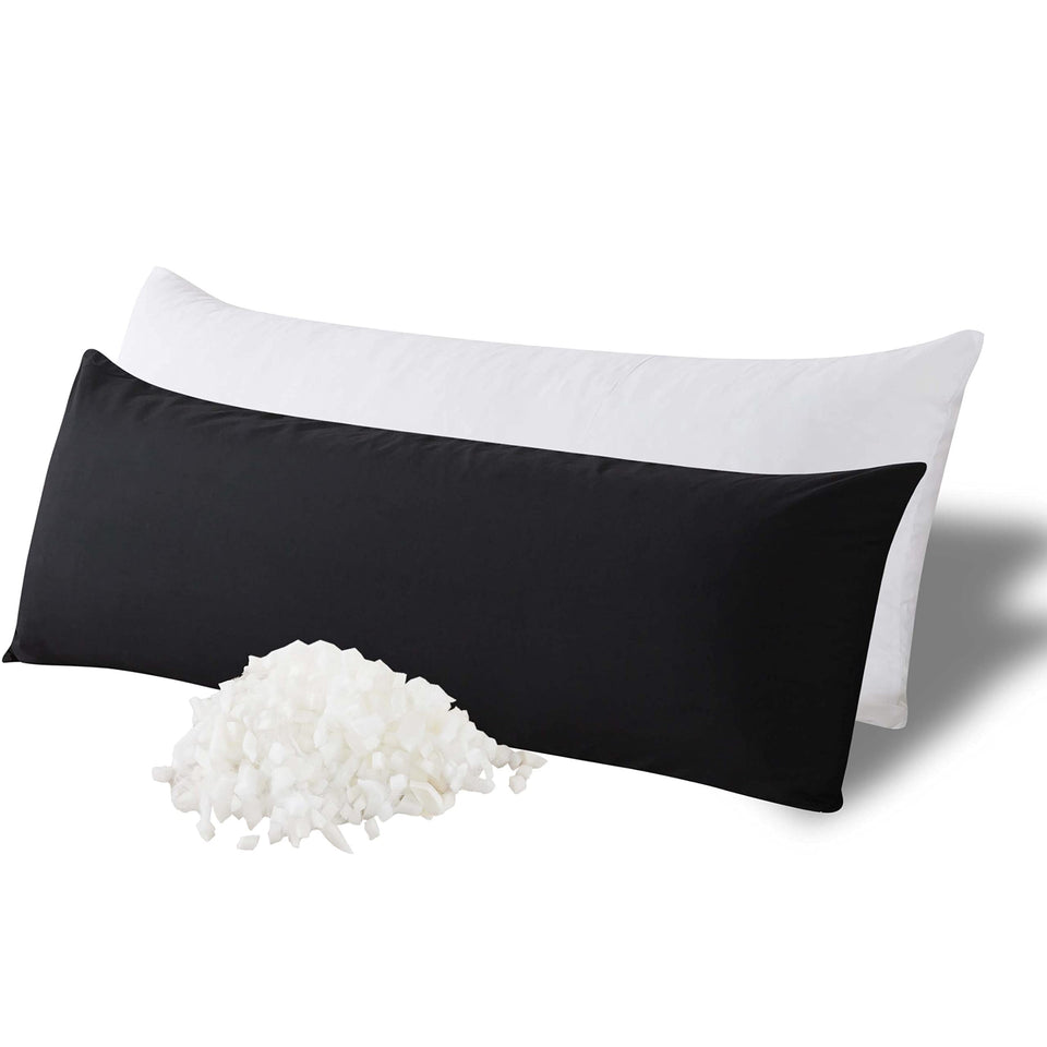 WhatsBedding memory foam body pillow cover close-up, breathable cotton for comfort
