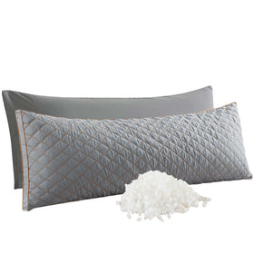 WhatsBedding memory foam body pillow close-up shows soft, breathable cover for comfortable sleep.