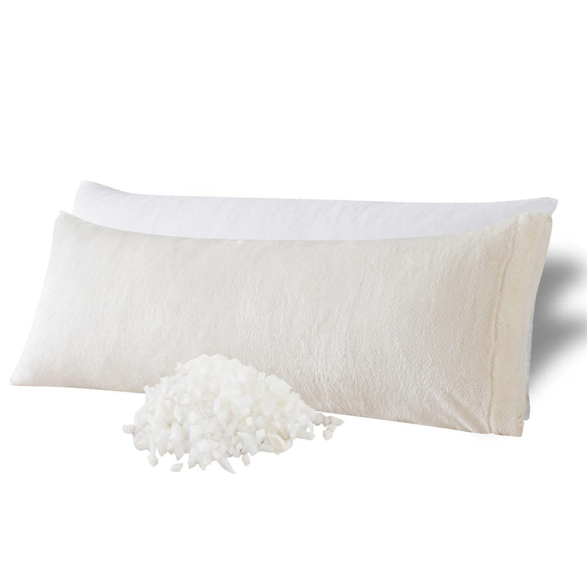 WhatsBedding memory foam body pillow with plush cover front view for all-season coziness.