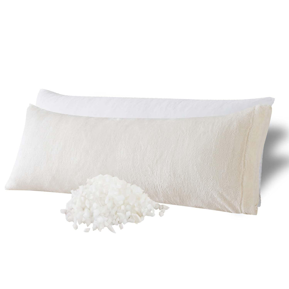 WhatsBedding memory foam body pillow with plush cover front view for all-season coziness.