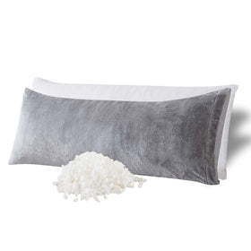 WhatsBedding memory foam body pillow with plush cover front for luxurious warmth and comfort.
