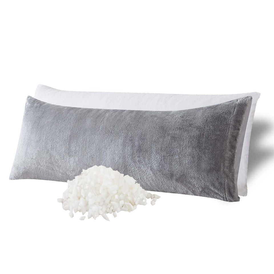WhatsBedding memory foam body pillow with plush cover front for luxurious warmth and comfort.