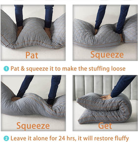 WhatsBedding memory foam pillow machine-washable on gentle cycle for simple care.