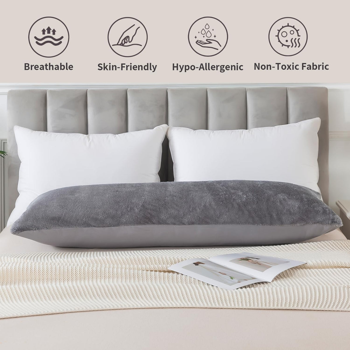 WhatsBedding pillow supports tea time, reading, and naps.