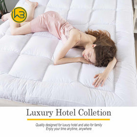WhatsBedding queen 60x80 topper size fits standard beds