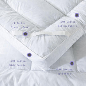 WhatsBedding square quilted stitching detail maintains loft and durability