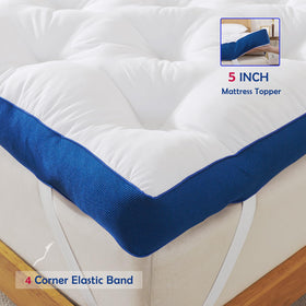 WhatsBedding topper surface offers cooling and moisture-wicking for comfort.