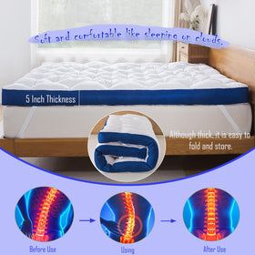 WhatsBedding topper on bed setup demonstrating ease of use