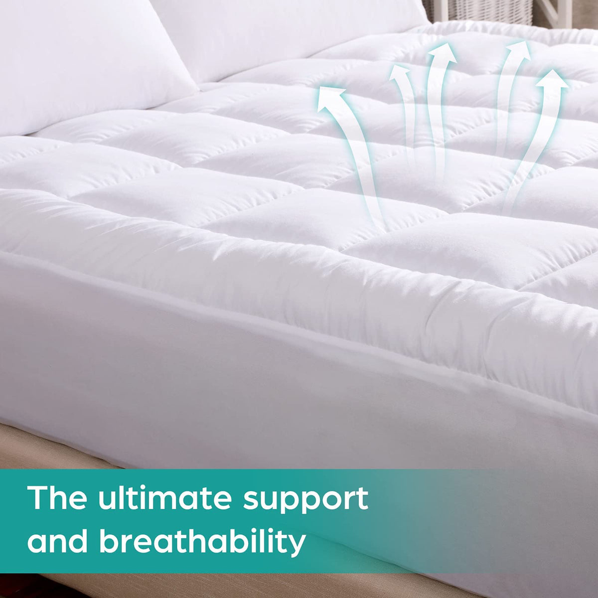 WhatsBedding TPU waterproof layer shields mattress from spills quietly