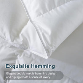 WhatsBedding comforter features baffle box for even fill distribution