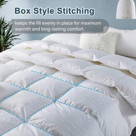 WhatsBedding twin comforter with loops and corner tabs to secure a duvet cover