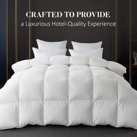 WhatsBedding White Queen Comforter fabric closeup highlights soft breathable cotton