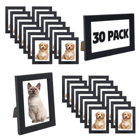 WHEATHUSK 4x6 frames front view in black wood for wall or tabletop display.